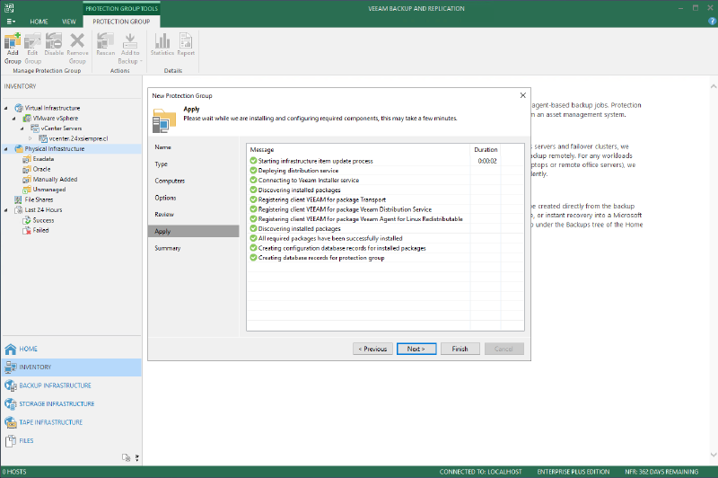 Veeam Agent Linux - Oracle Linux / Exadata - captura 1