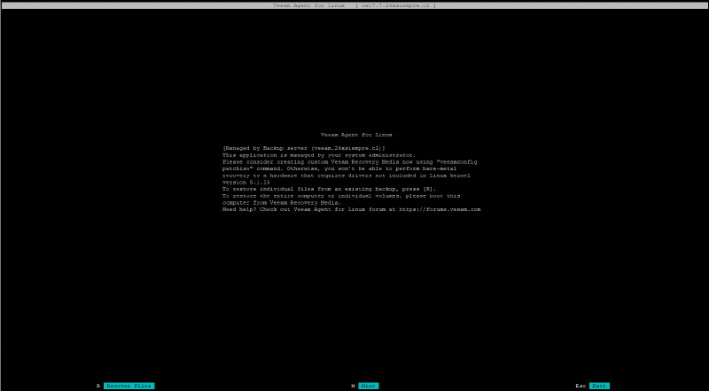 Veeam Agent Linux - Oracle Linux / Exadata - captura 4